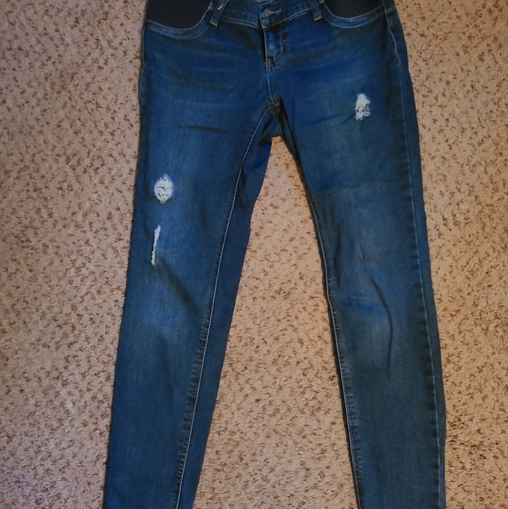 Indigo blue maternity jeans women size small